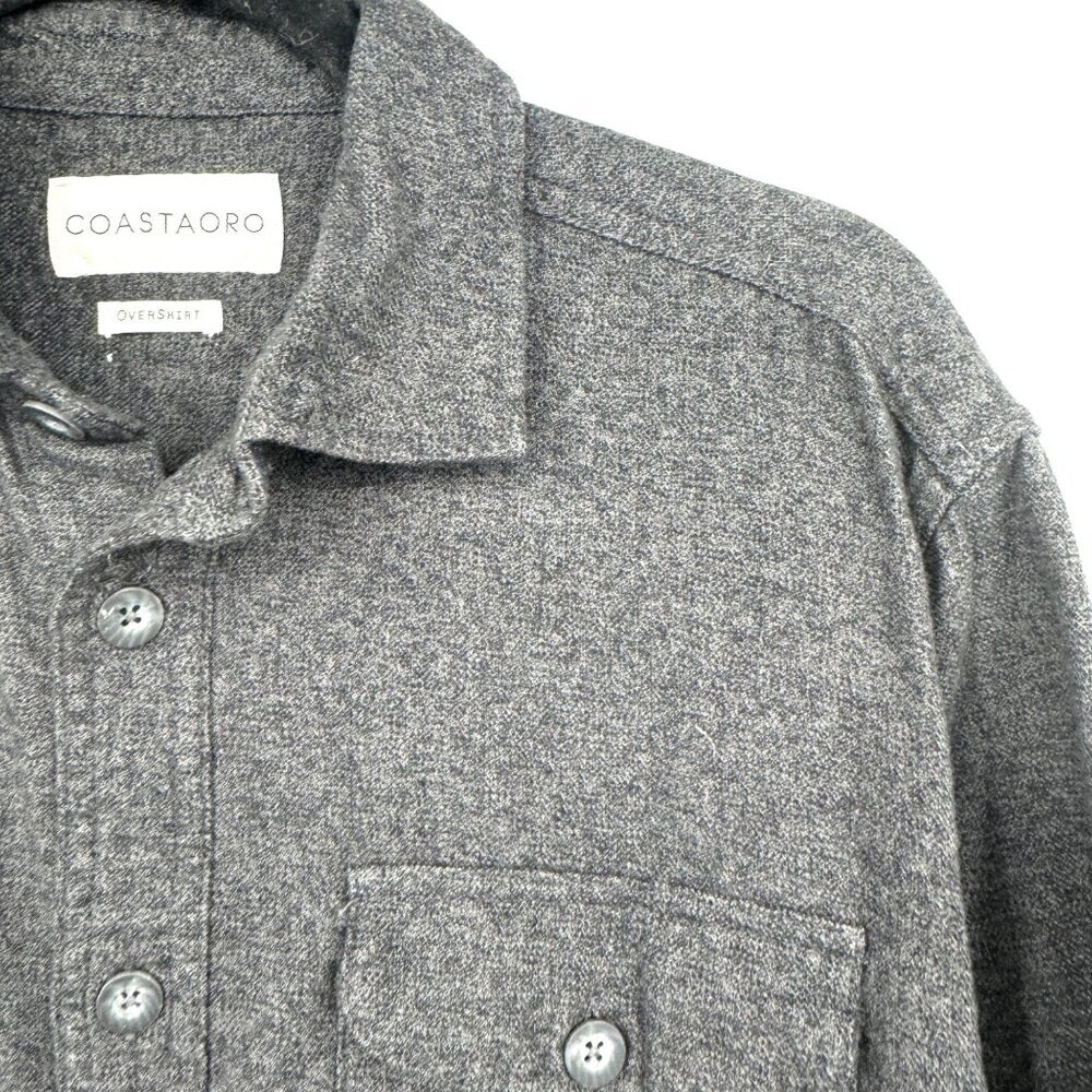 COASTAORO SHACKETO LONG SLEEVE SHIRT JACKET - CHARCOAL Men’s size small Cotton